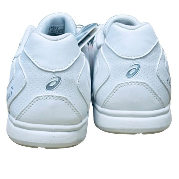 NEW Asics Women’s Cheer 7 Sport Lace Up Tennis Shoes White Silver - Picture 8 of 10